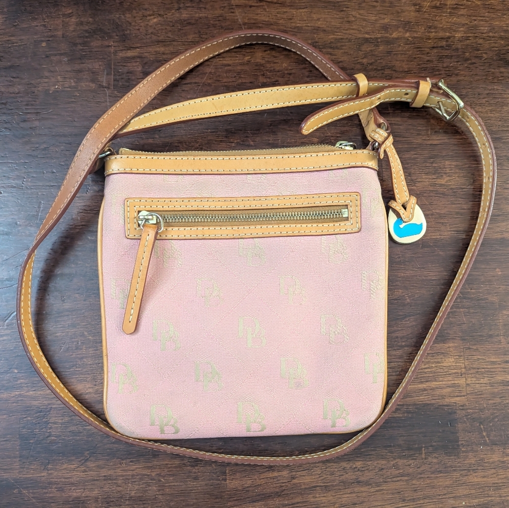 Dooney & Bourke Pink and Tan Crossbody Bag